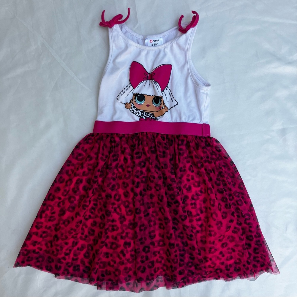 LOL Doll Pink Cheetah Print Dress
